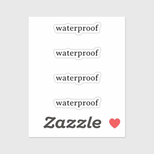 Water Proof Splash Gratis Pakket Zwart Wit Custom Sticker (Vel)