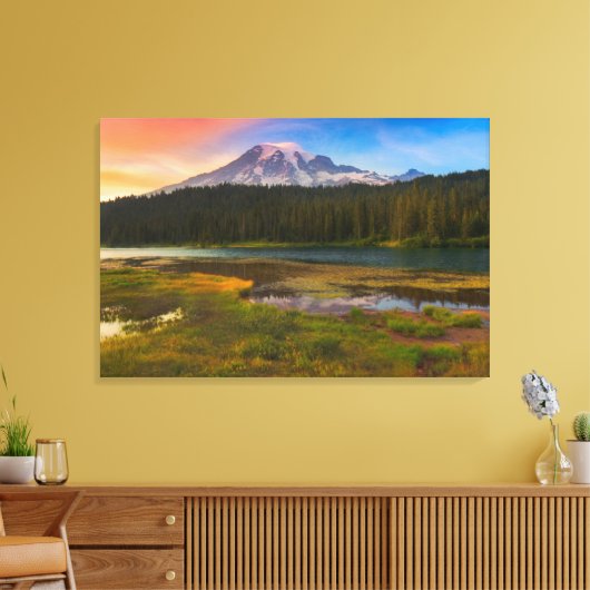 Water Rainier National Park, Washington, VS Canvas Afdruk (Insitu (Woonkamer))