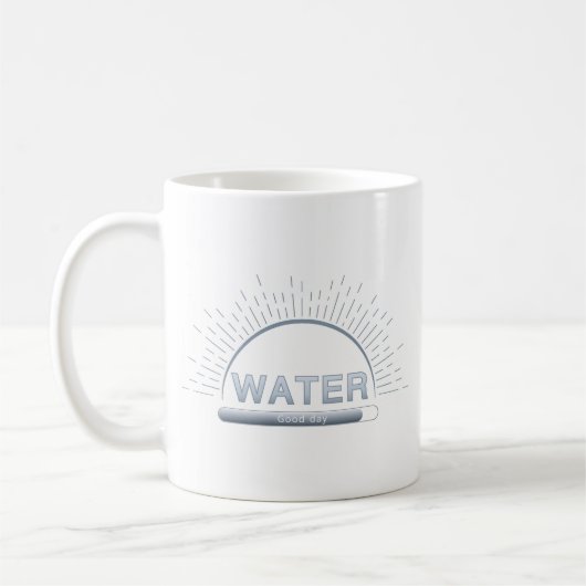 Water Reminder Good Day Blue Mug Koffiemok (Links)