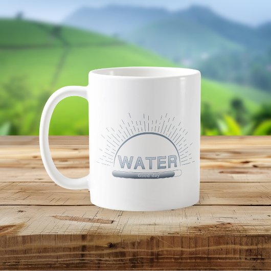 Water Reminder Good Day Blue Mug Koffiemok