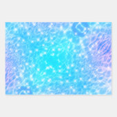 Water rimpelt blauwe watertextuur koele moderne ch inpakpapier vel (Voorkant 2)