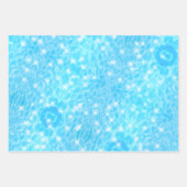 Water rimpelt blauwe watertextuur koele moderne ch inpakpapier vel (Voorkant)