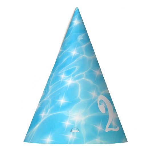 Water rimpelt de textuur van de oceaanoppervlakte  feesthoedjes (Links)