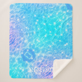 Water rimpelt watertextuur moderne douanenaam sherpa deken