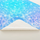 Water rimpelt watertextuur moderne douanenaam sherpa deken (3/4)