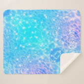 Water rimpelt watertextuur moderne douanenaam sherpa deken (Voorkant (horizontaal))