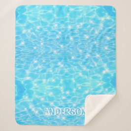 Water rimpelt watertextuur moderne douanenaam sherpa deken