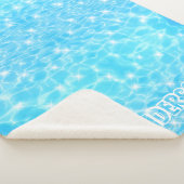 Water rimpelt watertextuur moderne douanenaam sherpa deken (3/4)