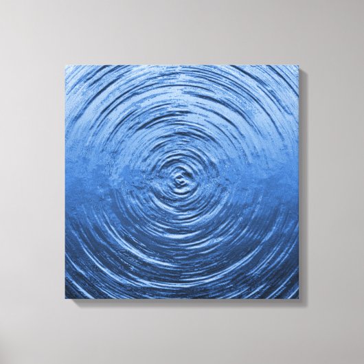 Water Ripple Blue Canvas Afdruk (Voorkant)