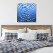 Water Ripple Blue Canvas Afdruk (Insitu (Slaapkamer))