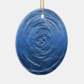 Water Ripple Blue Keramisch Ornament (Rechts)