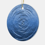 Water Ripple Blue Keramisch Ornament (Links)