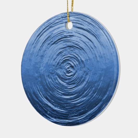 Water Ripple Blue Keramisch Ornament (Links)