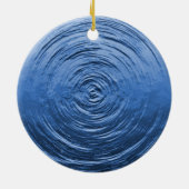 Water Ripple Blue Keramisch Ornament (Achterkant)