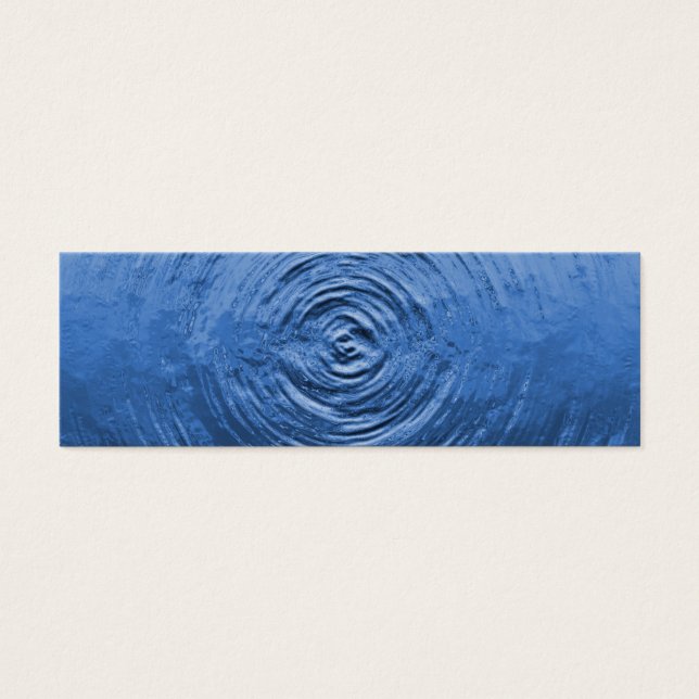 Water Ripple Blue Mini Visitekaartjes (Voorkant)