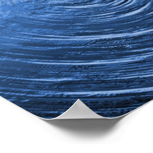 Water Ripple Blue Poster (Hoek)