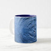 Water Ripple Blue Tweekleurige Koffiemok (Voorkant links)