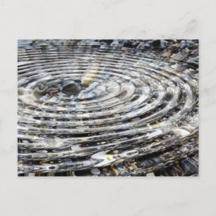 Water Ripple on Pebbles Briefkaart