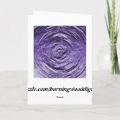 Water Ripple Paars Bedankkaart (Achterkant)