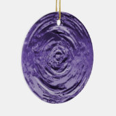 Water Ripple Paars Keramisch Ornament (Rechts)