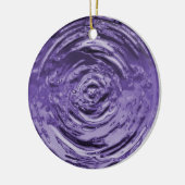 Water Ripple Paars Keramisch Ornament (Links)
