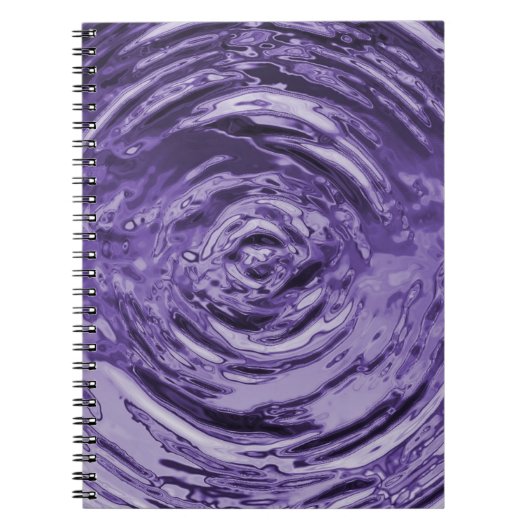 Water Ripple Paars Notitieboek (Voorkant)
