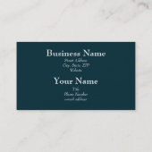 Water Ripples turquoise Generic visitekaartje (Achterkant)