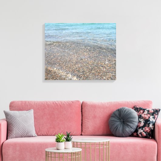 Water rollen in canvas afdruk (Insitu (Woonkamer))