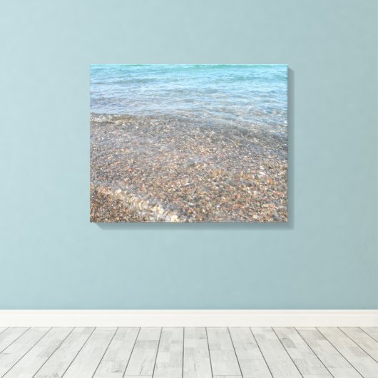 Water rollen in canvas afdruk (Insitu (Houten vloer))