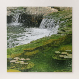water, romantiek, landschap, planten, waterval, Az Legpuzzel