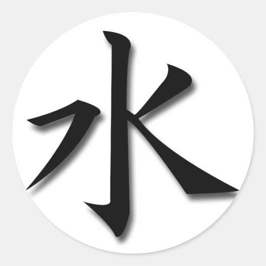 Water Ronde Sticker (Voorkant)