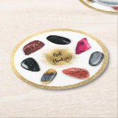 *~* Water Root AP64 Emoto Chakra Papier Onderzette Ronde Kartonnen Onderzetter (Gebogen)