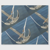 water, schip, zee, anker, boot, zee, oceaan, cadeaupapier (Vlak)