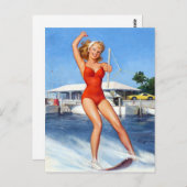 Water schokdemp omhoog briefkaart (Voorkant / Achterkant)