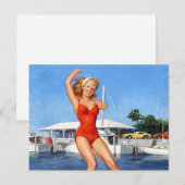 Water schokdemp omhoog briefkaart (Voorkant / Achterkant)