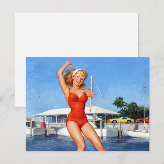 Water schokdemp omhoog briefkaart (Voorkant / Achterkant)