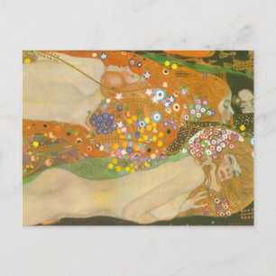 Water serpents II by Gustav Klimt, Art Nouveau Briefkaart