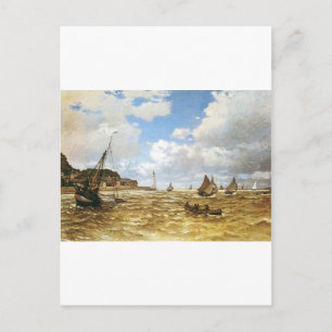Water Ships Boats Monet Mouth of the Seine 1865 Briefkaart