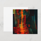 Water Sinaasappel Rood Blauw Modern Abstract Kunst (Voorkant / Achterkant)