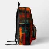 Water Sinaasappel Rood Blauw Modern Abstract Kunst Bedrukte Rugzak (Links)