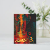 Water Sinaasappel Rood Blauw Modern Abstract Kunst Briefkaart (Staand voorkant)