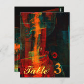 Water Sinaasappel Rood Blauw Modern Abstract Kunst Briefkaart (Voorkant / Achterkant)