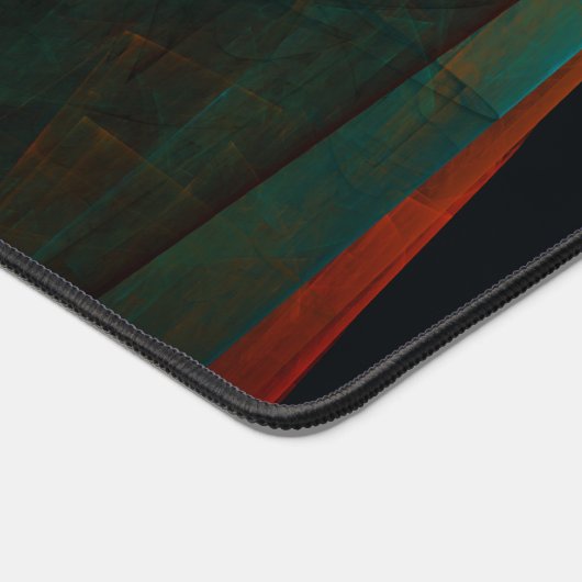 Water Sinaasappel Rood Blauw Modern Abstract Kunst Bureaumat (Hoek)