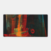 Water Sinaasappel Rood Blauw Modern Abstract Kunst Bureaumat (Voorkant)