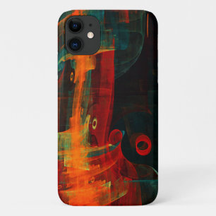 Water Sinaasappel Rood Blauw Modern Abstract Kunst Case-Mate iPhone Case