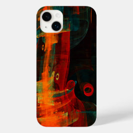 Water Sinaasappel Rood Blauw Modern Abstract Kunst Case-Mate iPhone 14 Plus Hoesje