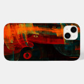 Water Sinaasappel Rood Blauw Modern Abstract Kunst Case-Mate iPhone Case (Achterkant (horizontaal))