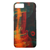 Water Sinaasappel Rood Blauw Modern Abstract Kunst Case-Mate iPhone Case (Achterkant)