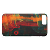 Water Sinaasappel Rood Blauw Modern Abstract Kunst Case-Mate iPhone Case (Achterkant (Horizontaal))