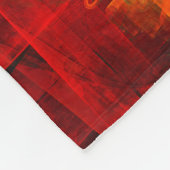 Water Sinaasappel Rood Blauw Modern Abstract Kunst Fleece Deken (Hoek)